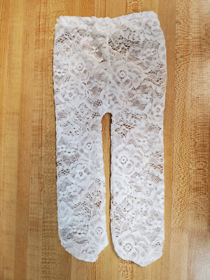 FINALLY NEW  WHITE STRETCHY LACE TIGHTS LEGGINGS for 16'' CPK Cabbage Patch Kids