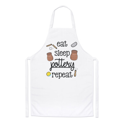 Eat Sleep Pottery Repeat Chefs Schürze lustig Potter Mama Muttertag Kochen