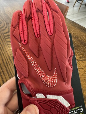 Custom Jeweled Nike Superbad Football Gloves Men's Medium Team