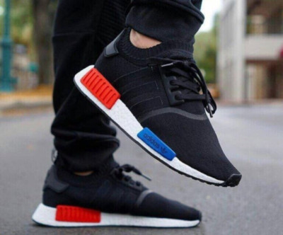 Adidas Originals NMD R1 Schuhe Turnschuhe Sneaker BOOST BLACK Größe UK 7,5 - UVP 120