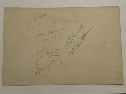 Cubs Multi Signed 6x9 Photo JSA LOA Frey, Stainback, Cavaretta, O'dea, Marty
