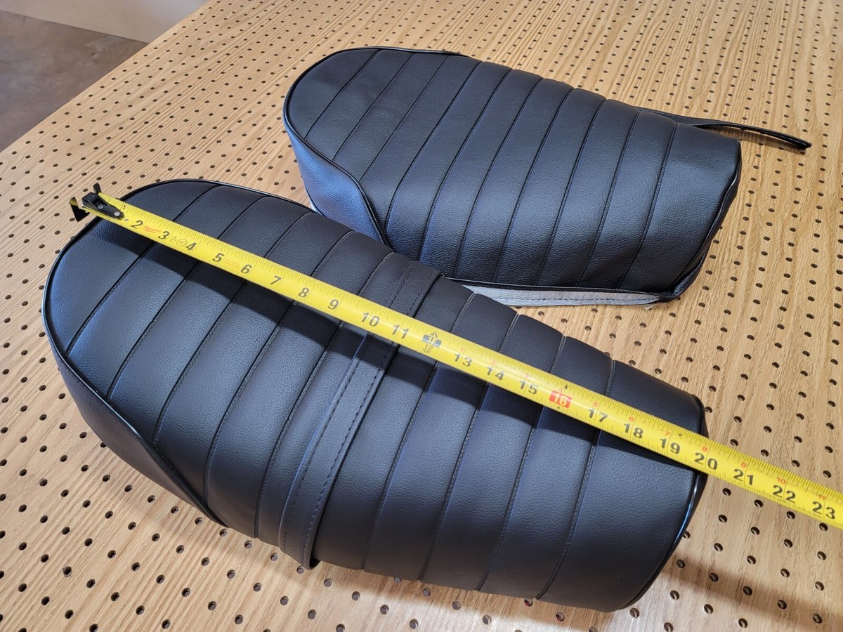 Vinyl Seat Cover With Strap For 1969 Honda SL90 – Black