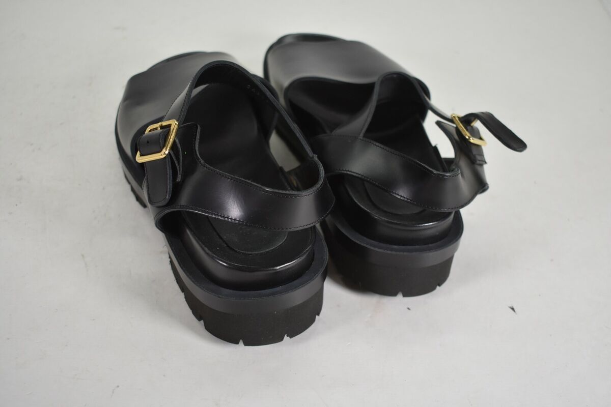 Enfold Womens Black Open Toe Sandal Ankle Strap Leather Enfold Womens Black Open Toe Sandal Ankle Strap Leather