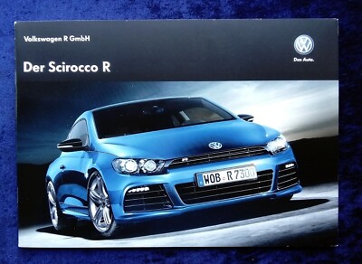 VW Scirocco R, Prospekt 2.2012  mit Angaben zu Farben und Polstern