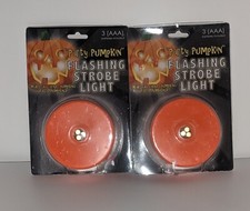 Flashing Strobe Light -2 Party Pumpkin Orange