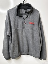 ESPN long sleeve pull over sweater quarter zip men’s size Extra large Grey