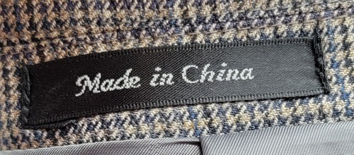 CHAPS Jacket Mens 42L Gray Plaid Houndstooth Blazer Modern Career Preppy Formal - Picture 4 of 13