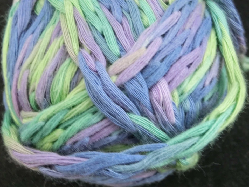 (99 €/ kg):50 g SMC ASHANA, Bändchengarn, Fb. 87 türkis/lila/grünbunt #3911 - Bild 2 von 2