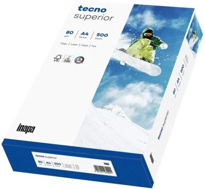 tecno Superior ehm. Plano Premium Papier 80 90 100 120 160 200g/m² DIN-A4 weiß