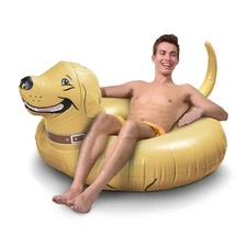 GoFloats Buddy the Dog Party Tube Inflatable Raft Float in Style, Adults & Kids