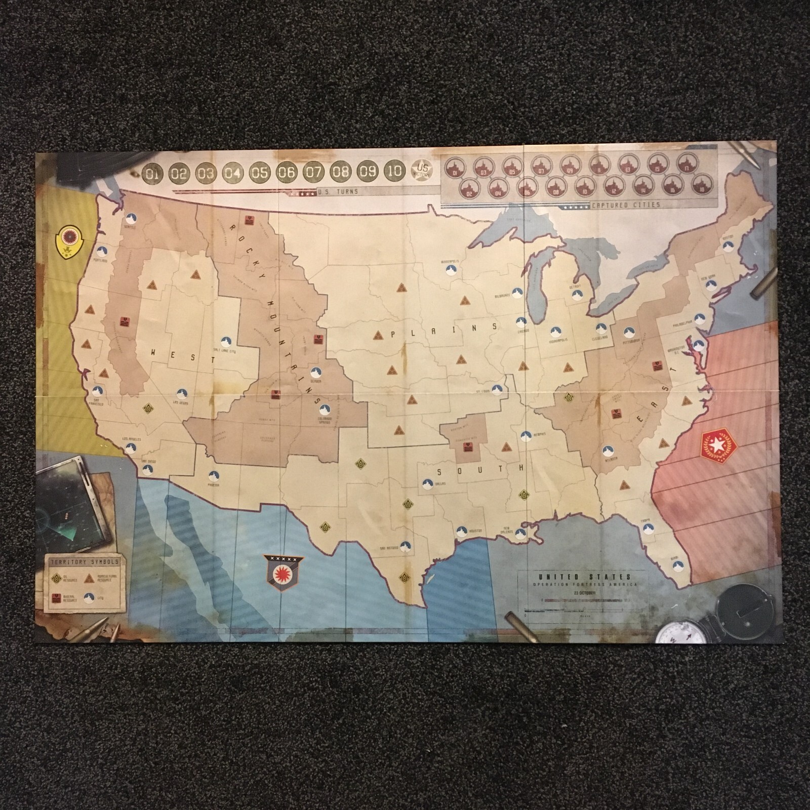 Fortress America Board Game Fantasy Flight Games 2012 Complete eBay