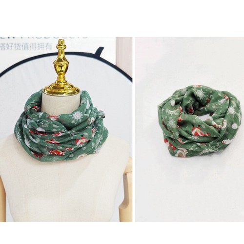 Print Voile Scarf for Christmas Parties Family Gatherings Neck Wear Shawl Wrap - Picture 5 of 16
