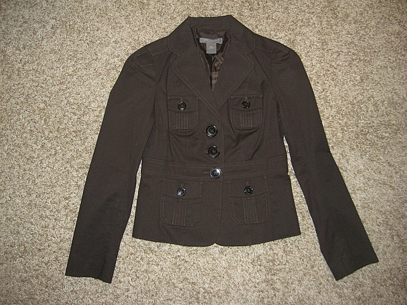 Classy NWT Brown Ann Taylor Blazer Jacket 00P