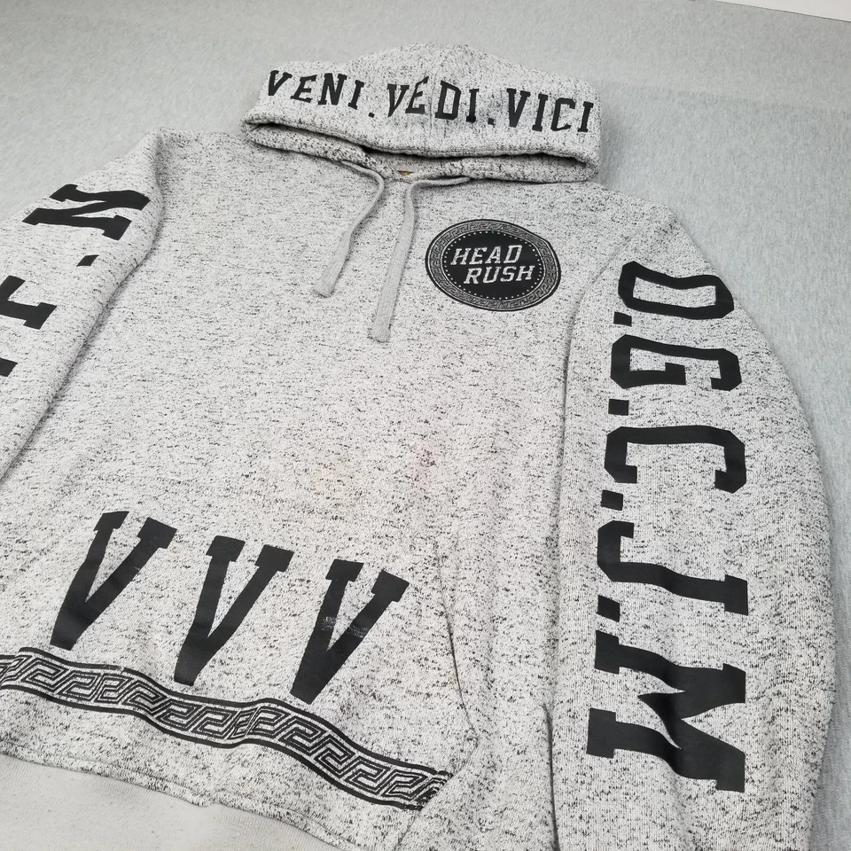 Sudadera con Capucha Headrush Para Hombre Gris Medio Motociclista Pullover Motocicletas Honor Pocos Miedo Ninguno Foto 2 de 4