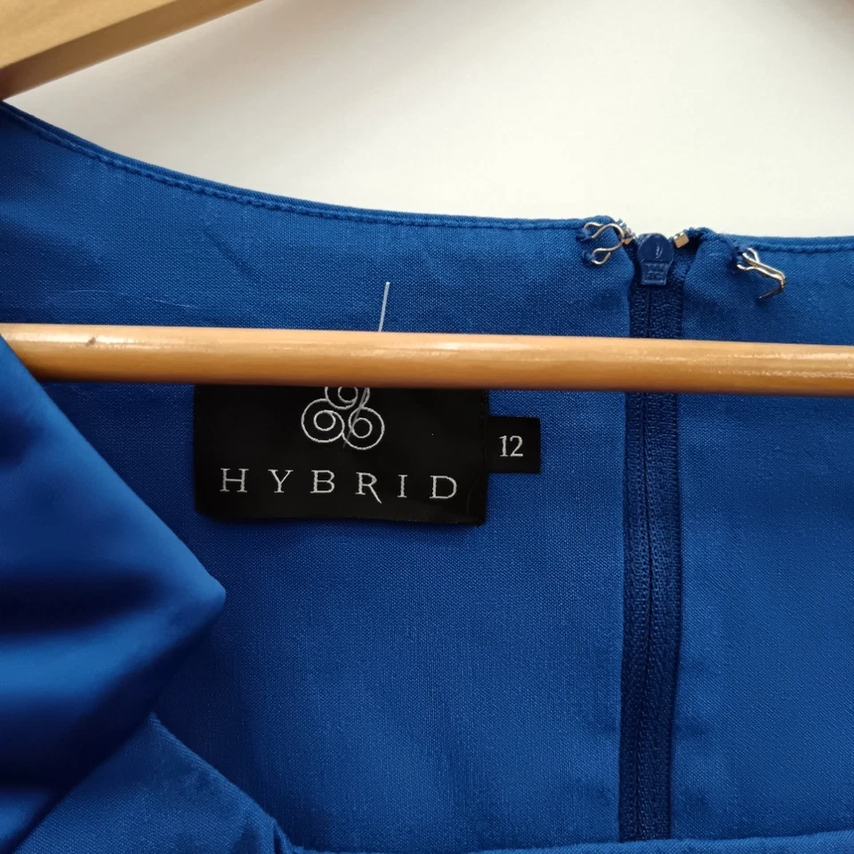 Vestido Híbrido Talla 12 Azul Poliéster Para Mujer Inteligente Fiesta Evento Ropa Preciado Foto 3 de 4