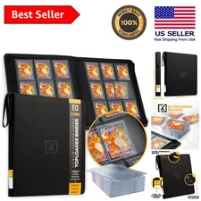 High-Capacity Toploader Card Binder | Includes 20 Toploaders for Safe Storage