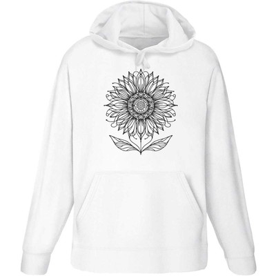 Hoodie / Kapuzenpullover ''Stylised Sunflower Doodle'' für Erwachsene (HO054935)