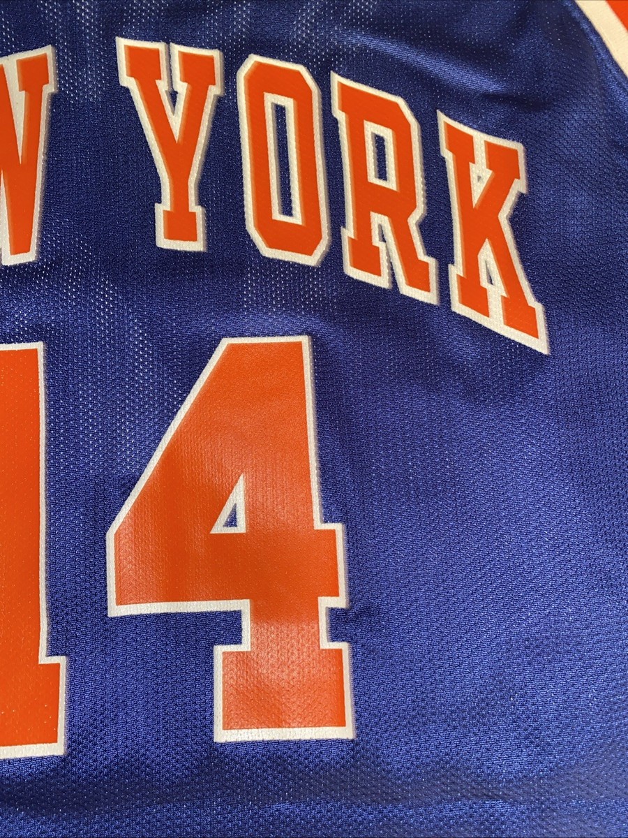 M*O様 New York Knicks Anthony ユニフォーム XL 上 Anthony Mason New York Knicks Vintage Champion Replica Jersey Blue