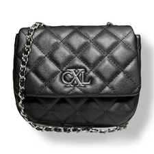 New CXL by Christian Lacroix Valo Chain Black Quilted Shoulder Bag Party