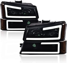 LED DRL Headlight Assembly Chevy Silverado 1500 2500 3500 HD Models 2003-2006/ F