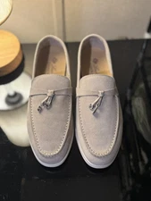 Brand New LORO Piana Summer Walk Size 38 Women's Biege