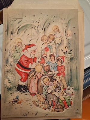 Vintage HALLMARK ADVENT CHRISTMAS CALENDAR 50XC1-4 made in Western Germany NIP