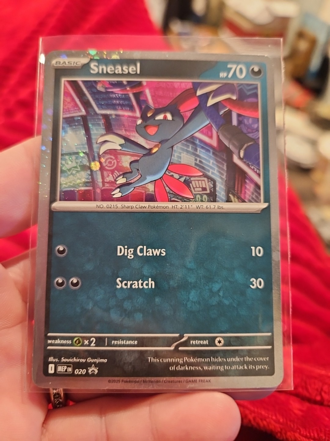 Sneasel 020 Black Star Promo - Cosmos Holo - Mega Evolution Promo - Pokemon TCG 