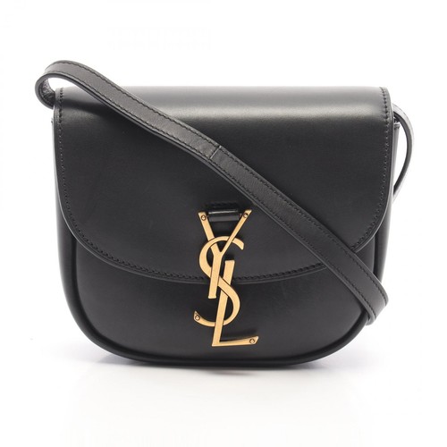 YVES SAINT LAURENT Kaia Small Shoulder Crossbody Bag leather Black Used Women