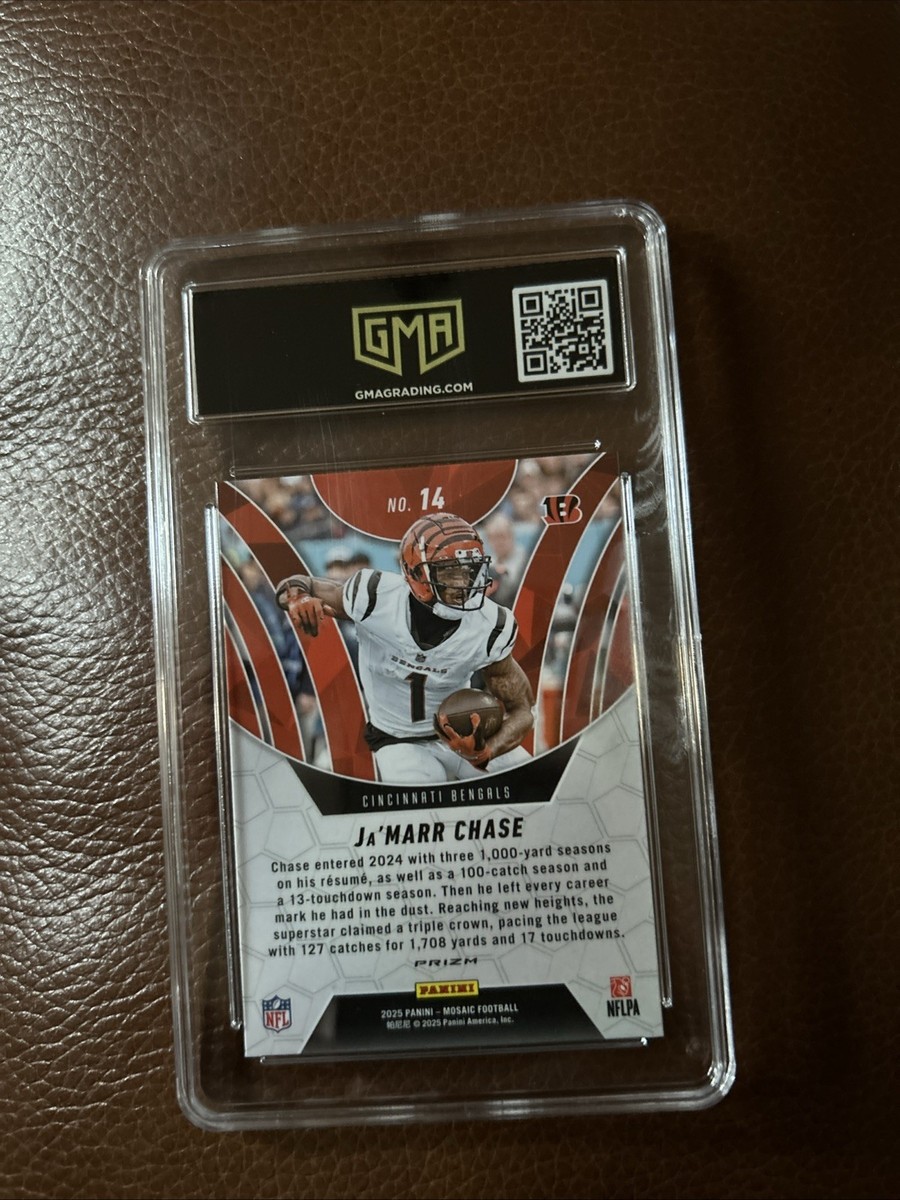 2025 Panini Mosaic - Elevate Ja'Marr Chase #14 Orange Fluorescent