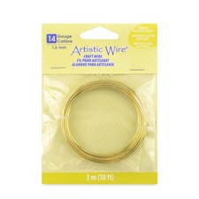 14 Gauge Tarnish Resistant Brass Craft Wire 10 Feet Spool For Jewelry Making