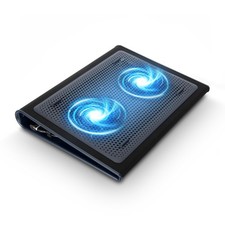 Targus 17 Inch Dual Fan Lap Chill Mat Soft Neoprene Laptop Cooling Pad for Heat