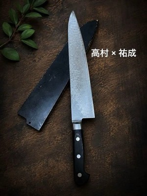 Takamura x Sukenari Gyuto Knife 300mm Japanese Culinary Kitchen Tool Used w/Saya