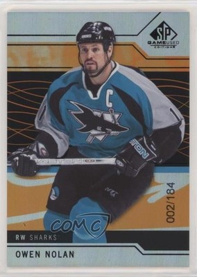 2018-19 Upper Deck SP Game Used Orange Rainbow 2/184 Owen Nolan #89 f1h