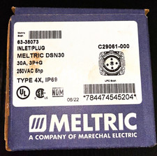 Meltric 63-38073 DSN30 Inlet 30A 250VAC 3P+G NEMA 4X IP69 New