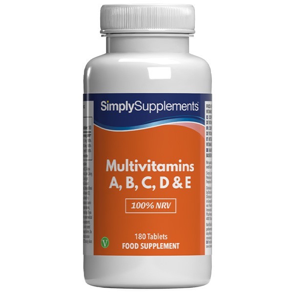 Multivitaminico A, B, C, D & E (100% VRN) - 180 Compresse - SimplySupplements