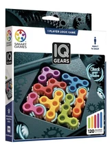 SmartGames IQ Gears Travel Friendly Logic Game with 120 Challenges for All Ages