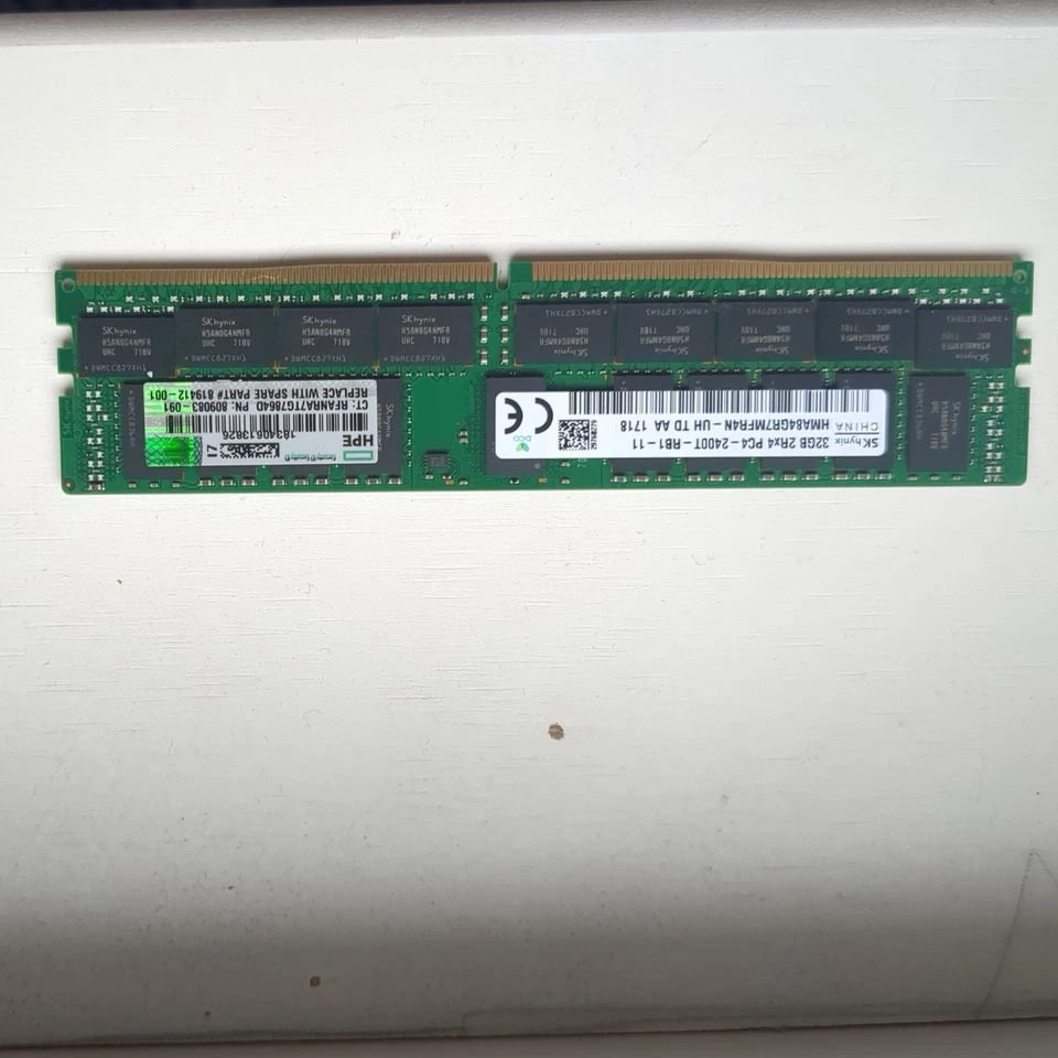 SK HYNIX 32GB 2Rx4 PC4-2400T-RB1-11 HMA84GR7MFR4N-UH TD AA 1732 - ECC SERVER RAM - Image 1 of 1