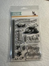 Simon Says Stamp! Yuletide Holiday 4x5.75 Clear Stamp Set Christmas Retired 2017