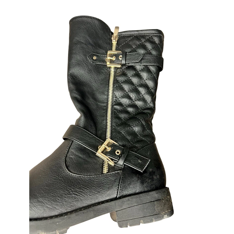 Dream Pairs Girls' Knee High Black Fashion Riding Boots Size 6 Youth - Image 3 of 4