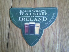 Guinness 2005 Beer Coaster Harp Smithwick Raised In Ireland Trinity Knot Shape