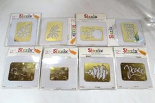 Sizzix Simple Impressions Embossing Folder - Brass Stencil Lot of 8 Christmas  
