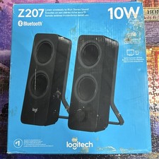 Logitech Z207 2.0 Bluetooth/Wired Computer Speaker System 10W Peak Black