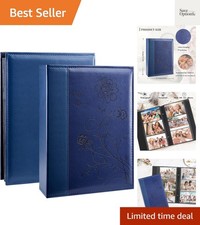 Photo Album 4x6 300 Photos, Extra Large Capacity Leather Cover Wedding Family...