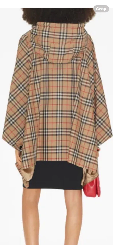 Vintage Rare - Burberry Check Rain Poncho NEW W/ Tags Neiman Marcus One Size Foto 3 de 4