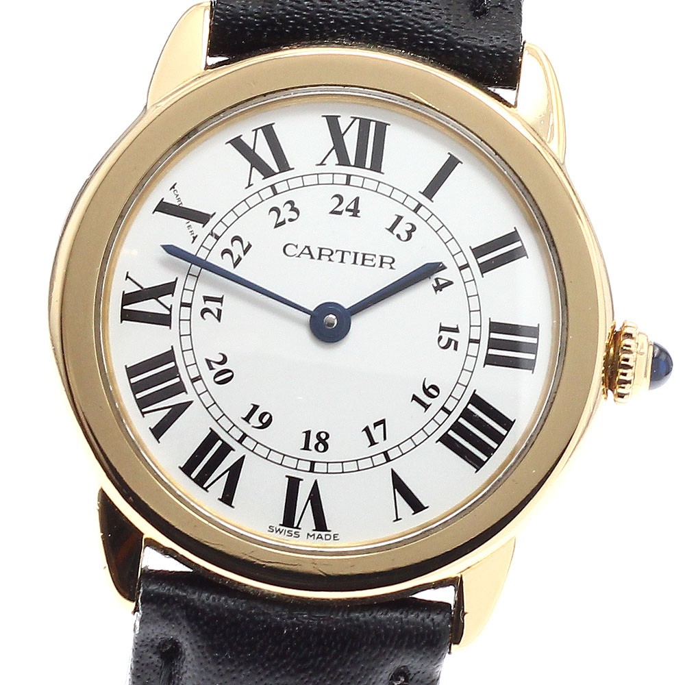 CARTIER Ronde Solo SM W6700355 18K Quartz Ladies Watch_917790