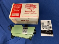 Lovely Vintage Graflex Instructor 150 Filmstrip Projector w/Bulb, Box & Manual