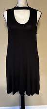 MTS Women Black Dress Size Small Summer  Comfy Button Collar Pockets