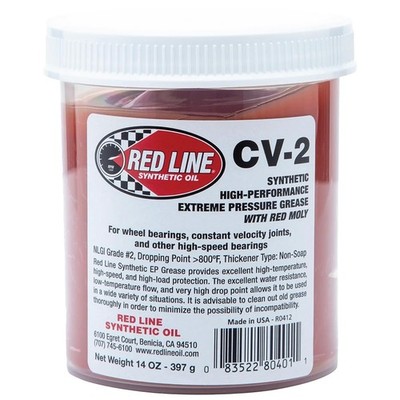 Red Line 80401 High Performance CV-2 Synthetic Grease Cartridge with , 1 Pack 