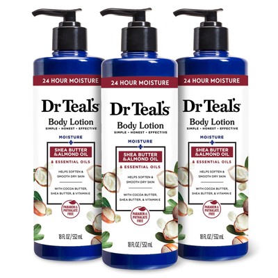 Body Lotion, Shea Butter & Almond, 18 oz (Pack of 3)