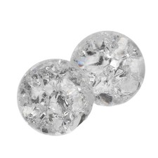 2pcs Crystal Bubble Glass Balls, Transparent Decorative Orb for Indoor Tabletop